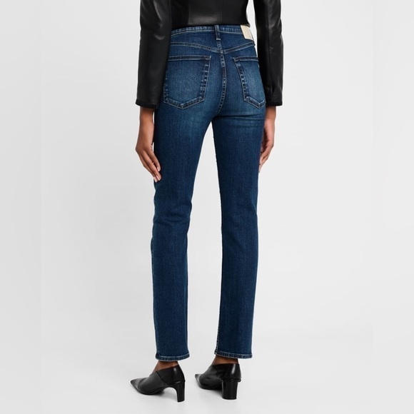 NEW w/o Tags Rag & Bone Wren High-Rise Slim Straight Jean Raw Hem Size 26 - Picture 7 of 16